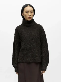 Object Pullover & Sweatshirts*OBJKIMIA L/S LO KNIT PULLOVER 141 seal brown