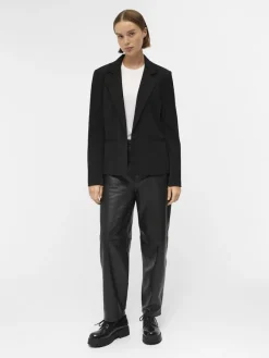 Object Jacken*OBJLISA L/S BUTTON BLAZER NOOS Black