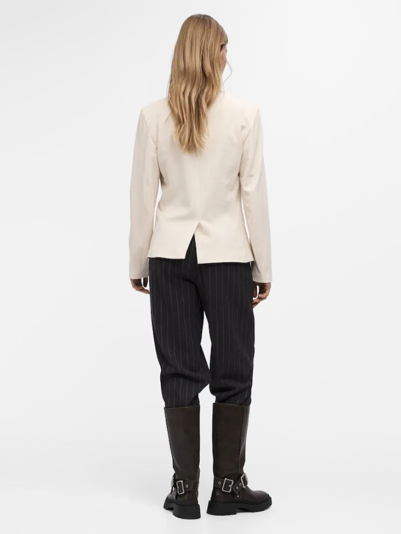 Object Jacken*OBJLISA L/S BUTTON BLAZER NOOS sandshell