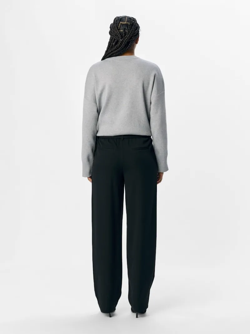 Object Hosen*OBJLISA MW STRAIGHT TIE PANT DIV Black