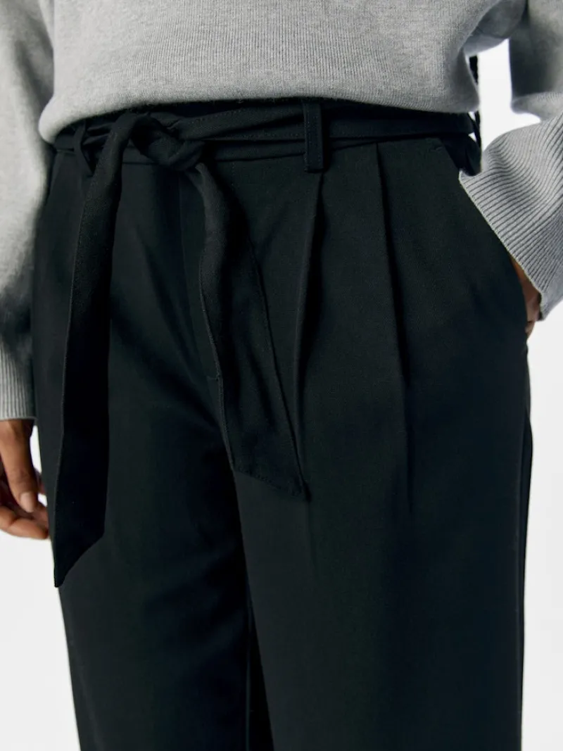 Object Hosen*OBJLISA MW STRAIGHT TIE PANT DIV Black