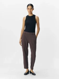 Object Hosen*OBJLISA SLIM PANT NOOS seal brown