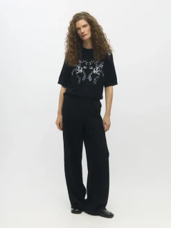 Object Hosen*OBJLISA WIDE PANT NOOS Black