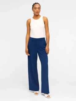 Object Hosen*OBJLISA WIDE PANT NOOS dunkelblau1