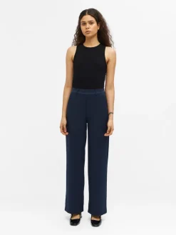 Object Hosen*OBJLISA WIDE PANT NOOS dunkelblau2
