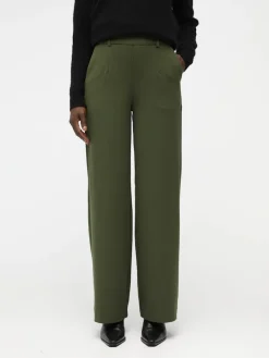 Object Hosen*OBJLISA WIDE PANT NOOS dunkelgrün2