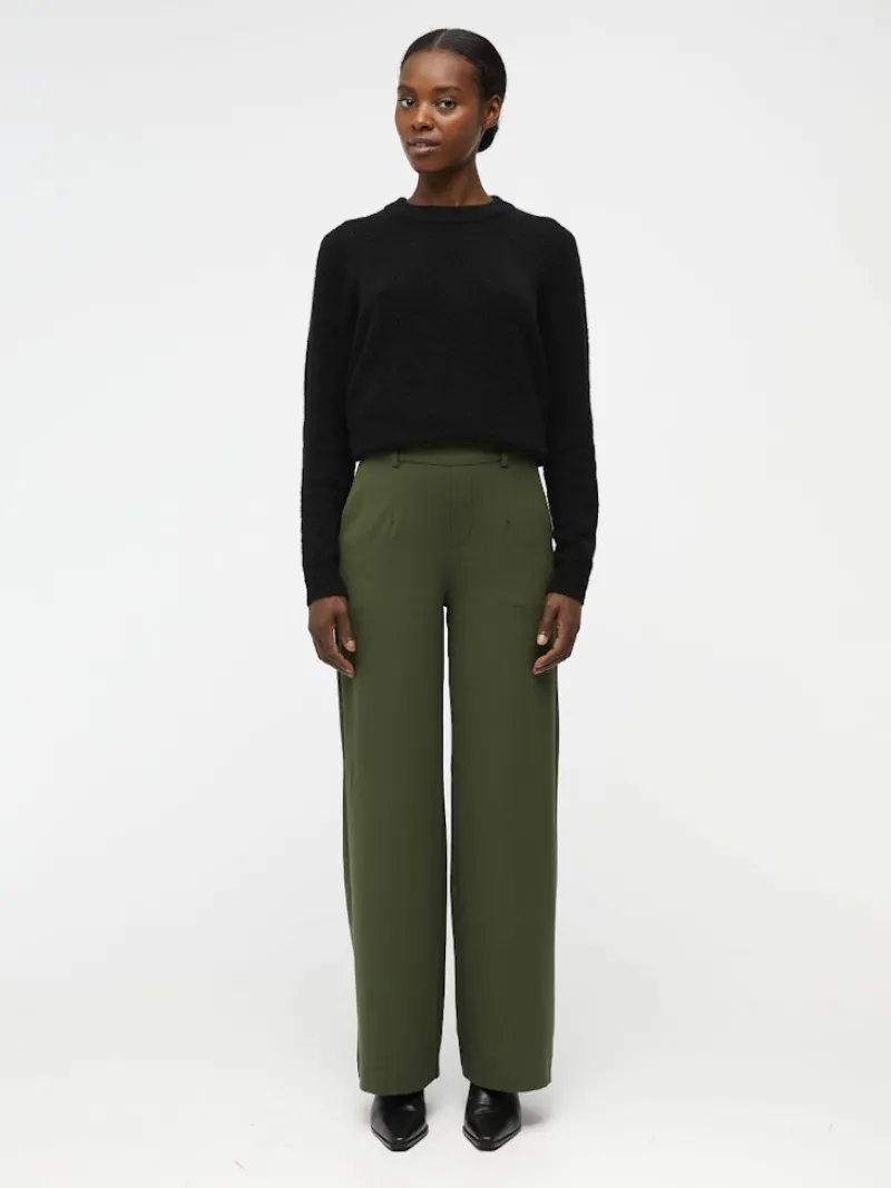 Object Hosen*OBJLISA WIDE PANT NOOS dunkelgrün2