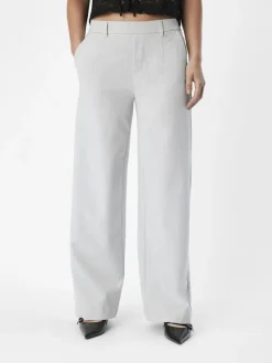 Object Hosen*OBJLISA WIDE PANT NOOS Light Grey Melange
