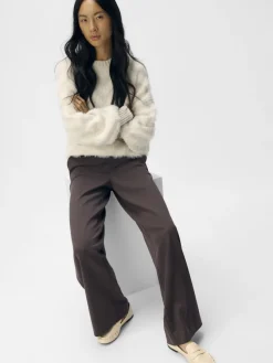 Object Hosen*OBJLISA WIDE PANT NOOS seal brown