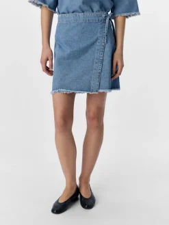 Object Röcke*OBJMELIA MW SHORT SKIRT 138 Light Blue Denim