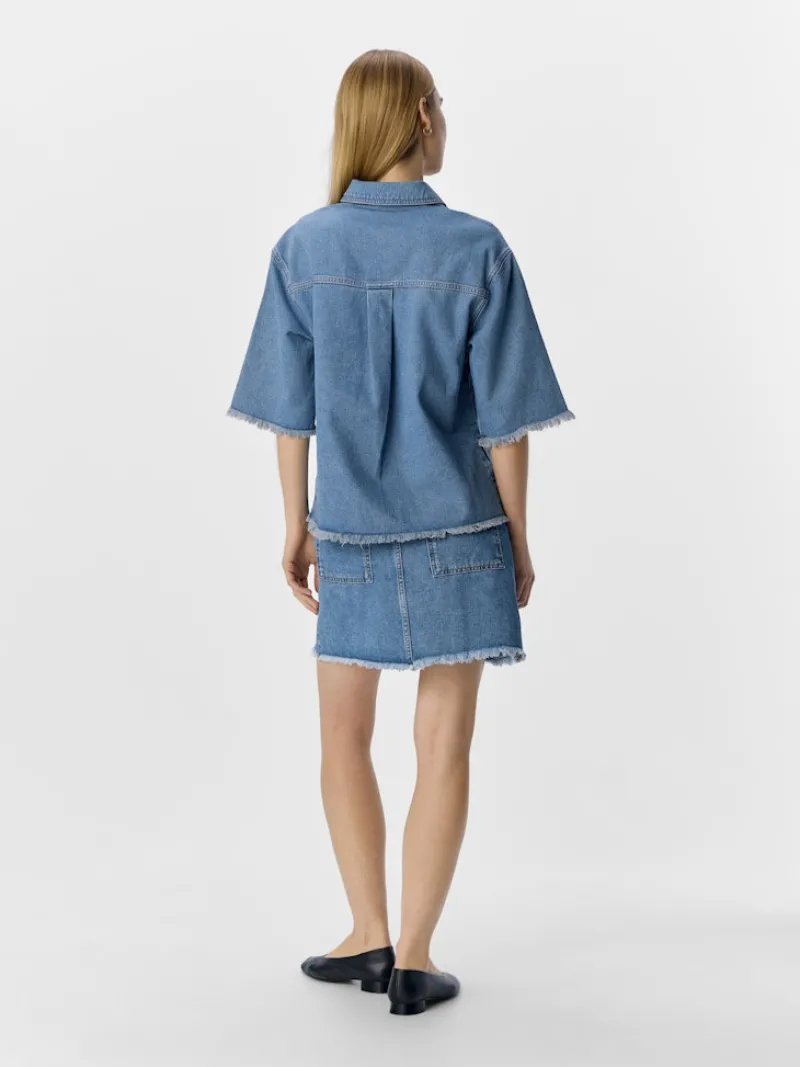 Object Röcke*OBJMELIA MW SHORT SKIRT 138 Light Blue Denim
