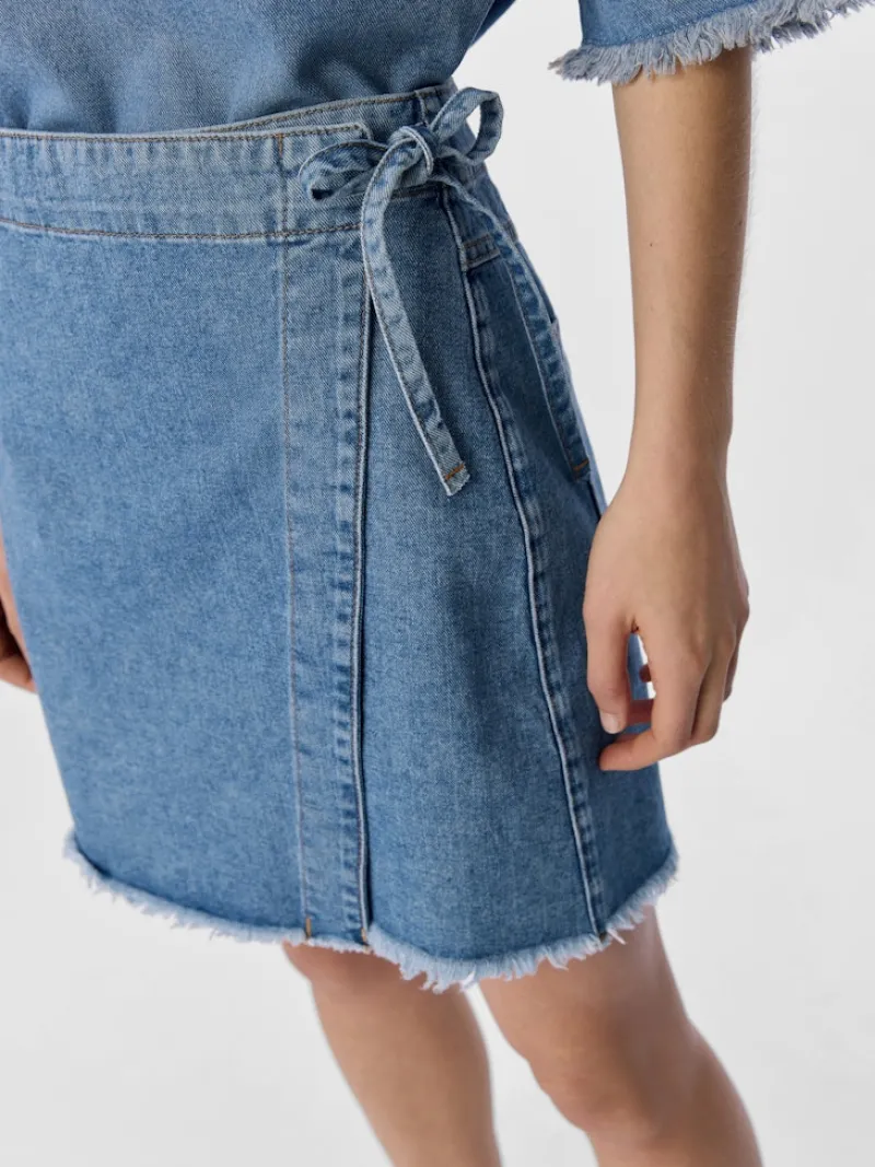 Object Röcke*OBJMELIA MW SHORT SKIRT 138 Light Blue Denim