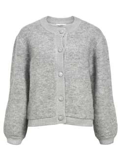 Object Pullover & Sweatshirts*OBJMERLE LS LO KNIT BOMBER NOOS Medium Grey Melange