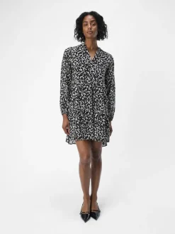 Object Kleider*OBJMILA GIA L/S DRESS NOOS sandshell