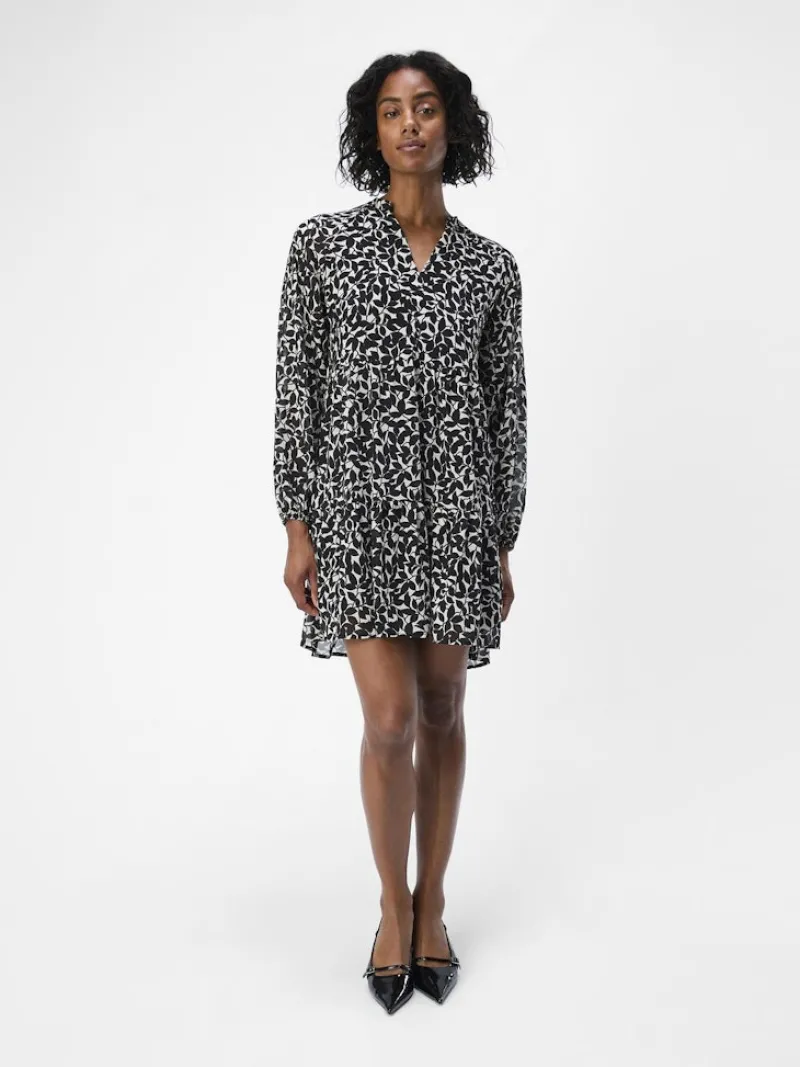 Object Kleider*OBJMILA GIA L/S DRESS NOOS sandshell