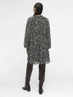 Object Kleider*OBJMILA GIA L/S DRESS NOOS schwarz2