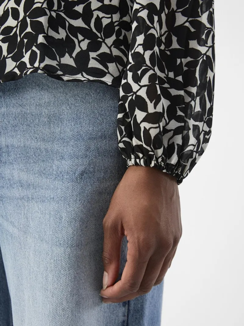 Object Blusen*OBJMILA RE L/S V-NECK TOP NOOS sandshell