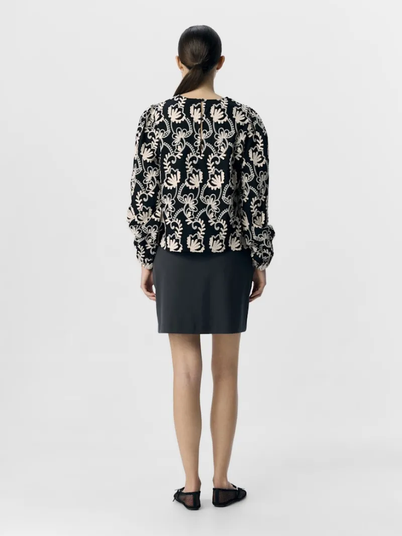 Object Shirts*OBJMYA RE L/S TOP NOOS Black