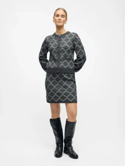 Object Pullover & Sweatshirts*OBJPILUNA L/S RE KNIT CARDIGAN 142 Dark Grey Melange