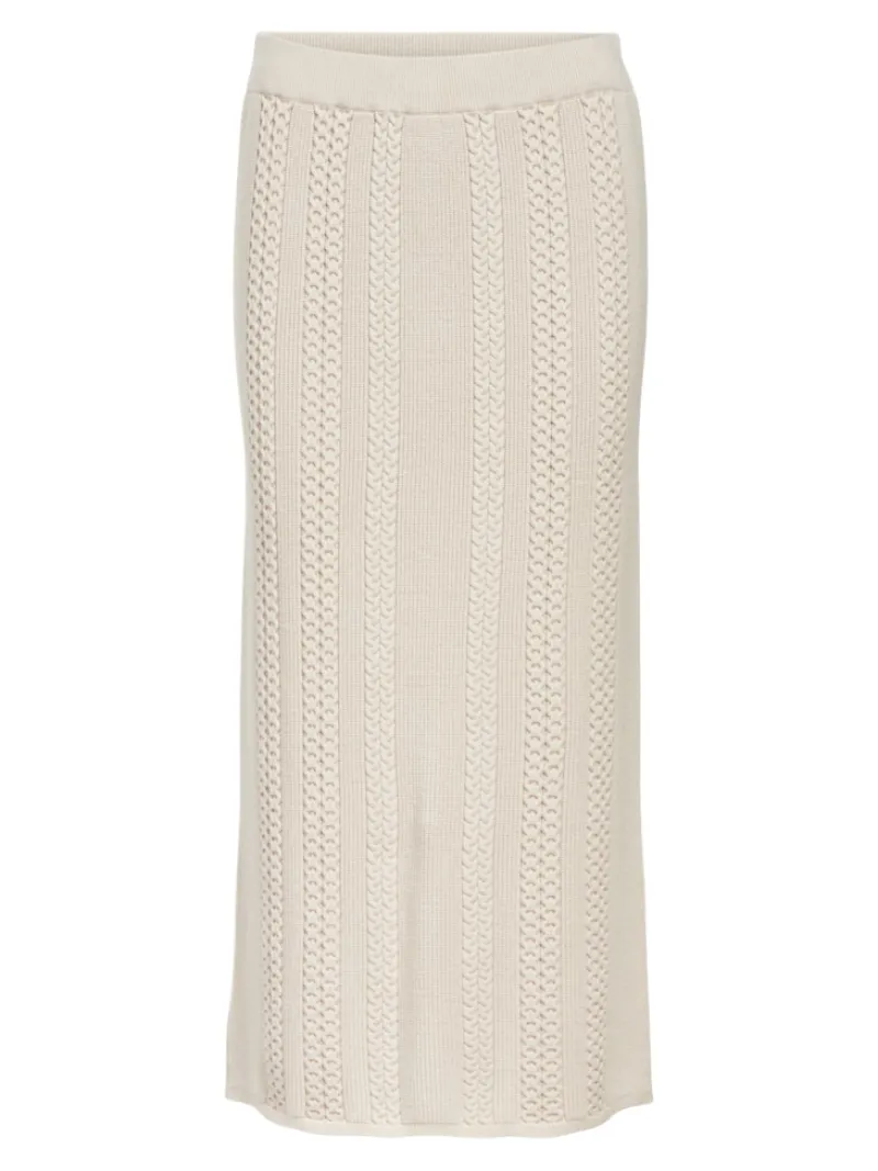 Object Röcke*OBJREYNARD HW CABLE KNIT SKIRT DIV silver gray
