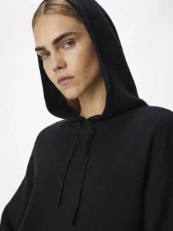 Object Pullover & Sweatshirts*OBJREYNARD L/S LO KNIT HOODIE DIV Black