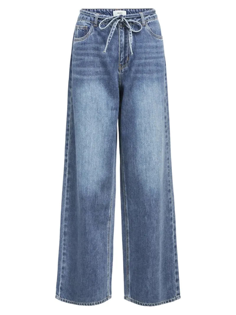 Object Jeans*OBJROSIE MW WIDE JEANS NOOS Medium Blue Denim