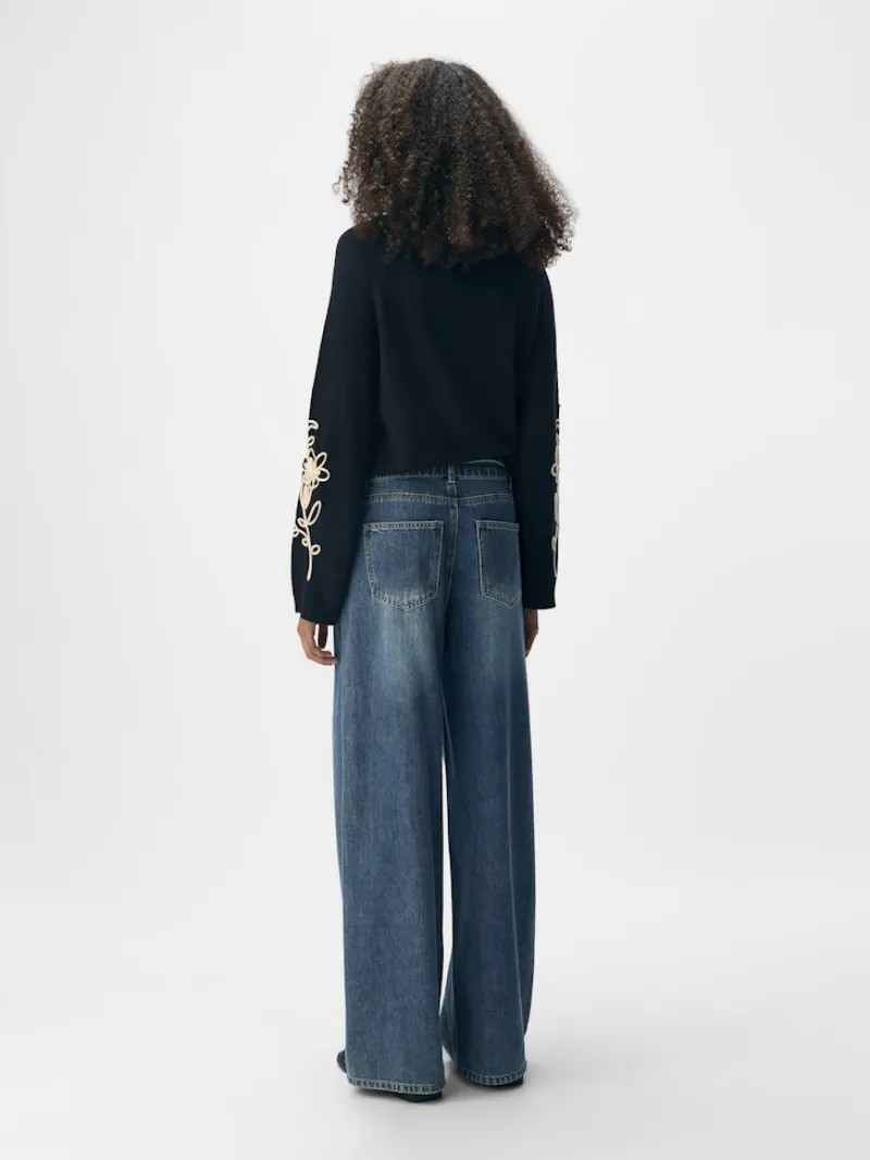 Object Jeans*OBJROSIE MW WIDE JEANS NOOS Medium Blue Denim