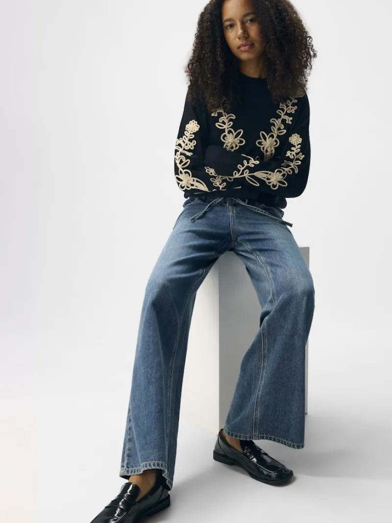 Object Jeans*OBJROSIE MW WIDE JEANS NOOS Medium Blue Denim