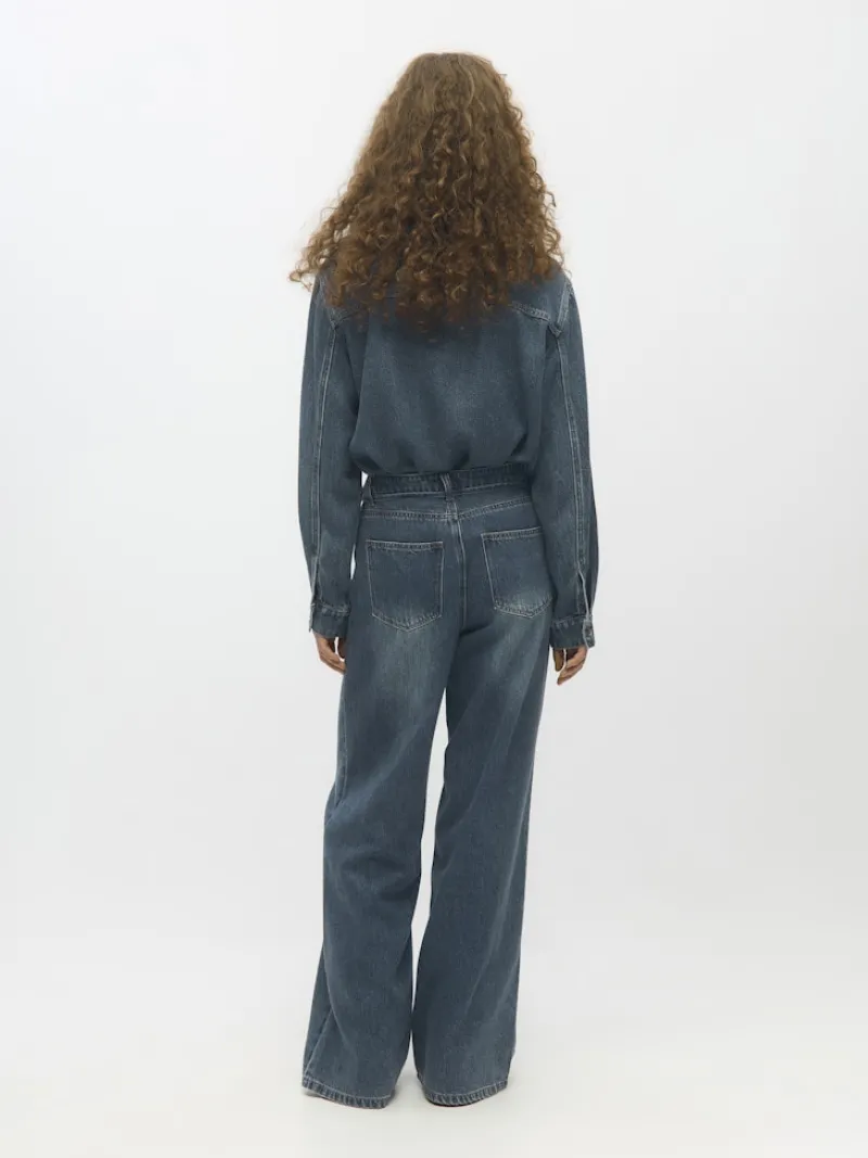 Object Jeans*OBJROSIE MW WIDE JEANS NOOS Medium Blue Denim