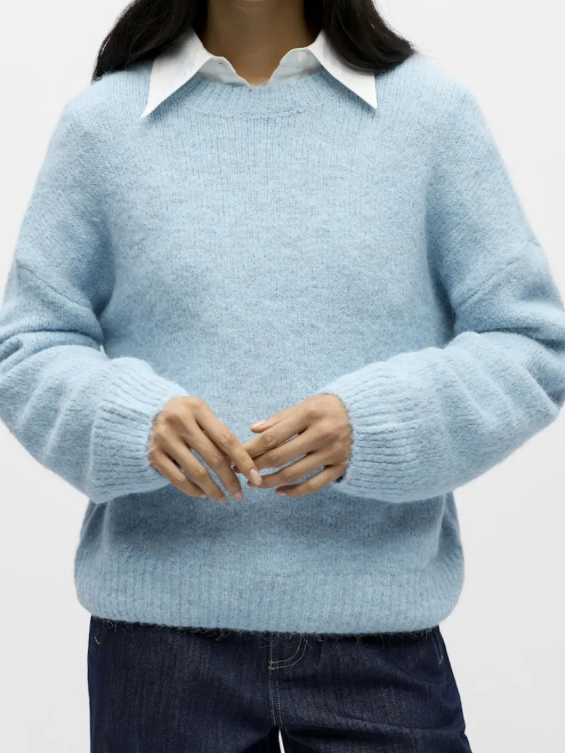 Object Pullover & Sweatshirts*OBJSAGGIA LS LO PULLOVER NOOS winter sky