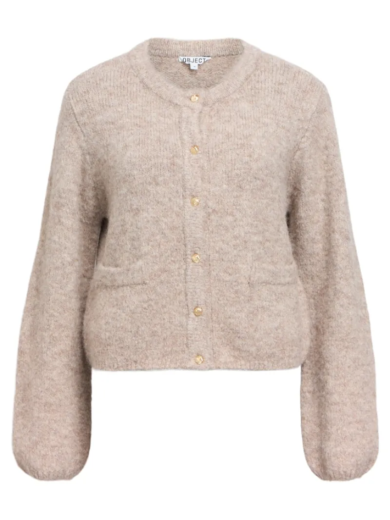 Object Pullover & Sweatshirts*OBJSAGGIA RE L/S KNIT CARDIGAN NOOS humus