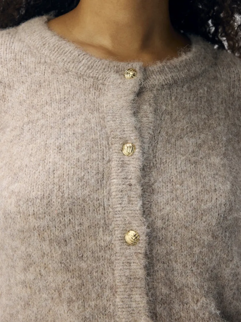 Object Pullover & Sweatshirts*OBJSAGGIA RE L/S KNIT CARDIGAN NOOS humus