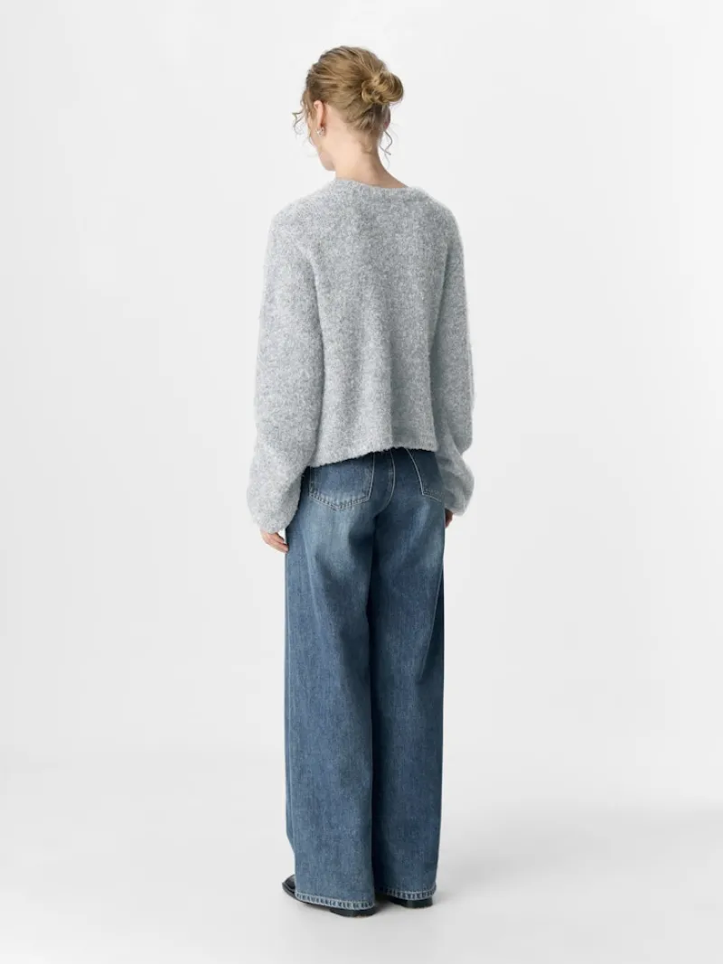 Object Pullover & Sweatshirts*OBJSAGGIA RE L/S KNIT CARDIGAN NOOS Medium Grey Melange