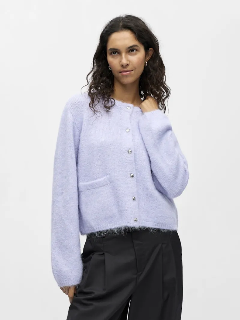 Object Pullover & Sweatshirts*OBJSAGGIA RE L/S KNIT CARDIGAN NOOS baby lavender