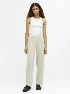 Object Hosen*OBJSANNE ALINE WIDE PANT NOOS sandshell