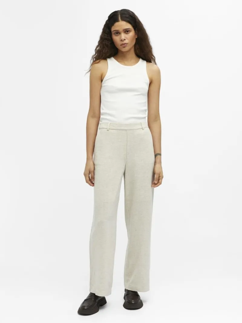 Object Hosen*OBJSANNE ALINE WIDE PANT NOOS sandshell