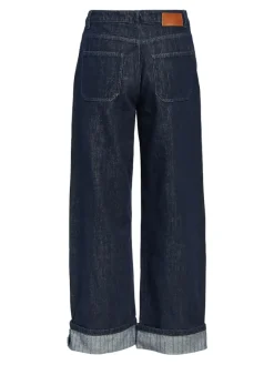 Object Jeans*OBJSAVA CRYSTAL MW WIDE ANKLE JEANS 136 Dark Blue Denim