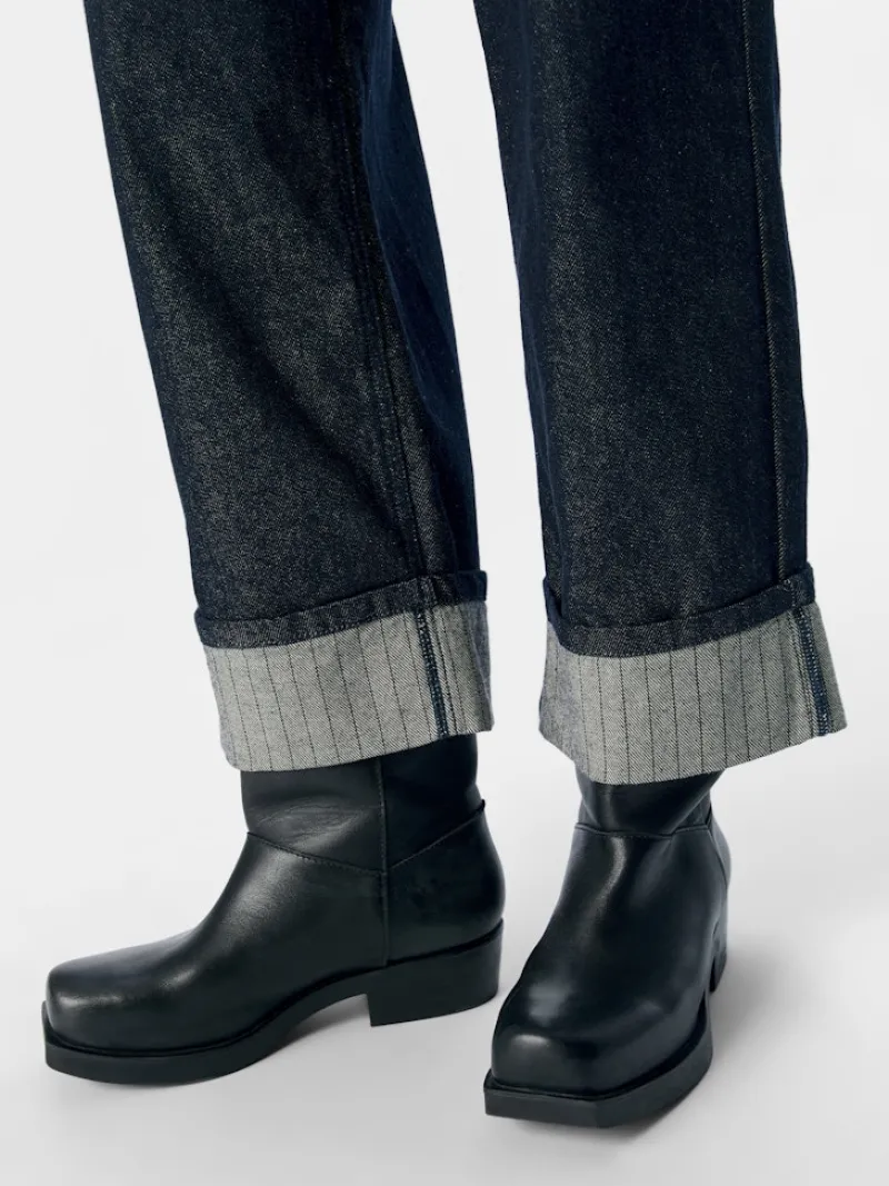 Object Jeans*OBJSAVA CRYSTAL MW WIDE ANKLE JEANS 136 Dark Blue Denim