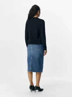 Object Pullover & Sweatshirts*OBJTHESS L/S SHORT CARDIGAN NOOS Black