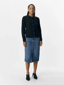 Object Pullover & Sweatshirts*OBJTHESS L/S SHORT CARDIGAN NOOS Black