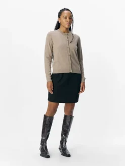 Object Pullover & Sweatshirts*OBJTHESS L/S SHORT CARDIGAN NOOS desert taupe