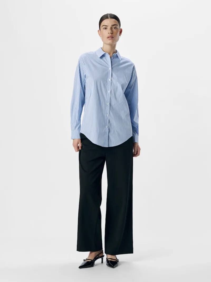 Object Blusen*OBJTUTTA LO L/S SHIRT NOOS cornflower blue