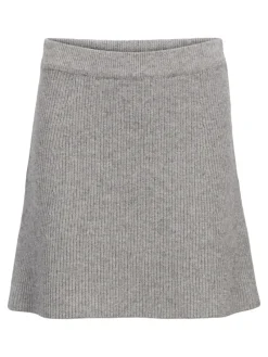 Object Röcke*OBJVIOLA MW RE SHORT KNIT SKIRT NOOS Medium Grey Melange