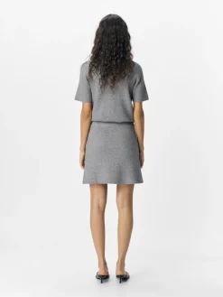 Object Röcke*OBJVIOLA MW RE SHORT KNIT SKIRT NOOS Medium Grey Melange