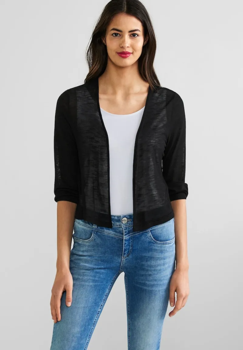 Street One Shirts*Offene Shirtjacke Black