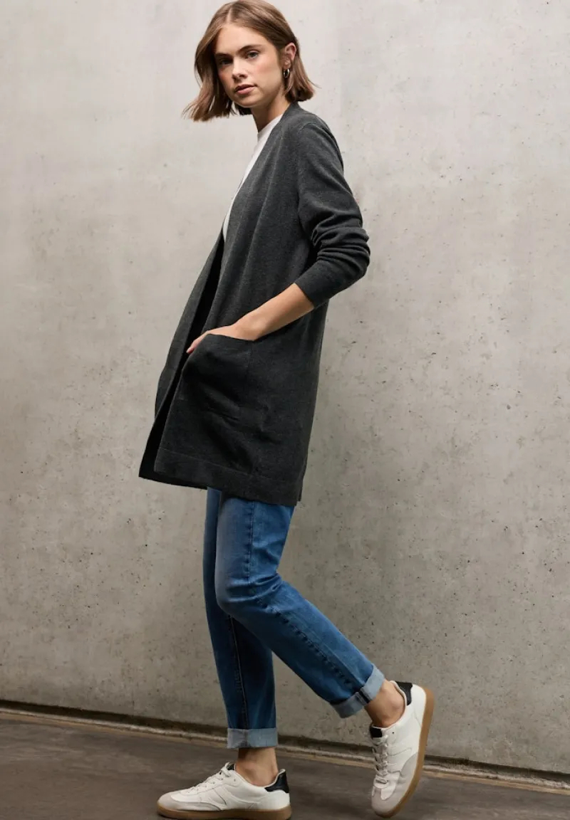 STREET ONE STUDIO Pullover & Sweatshirts*Offener Cardigan industrial grey mel.
