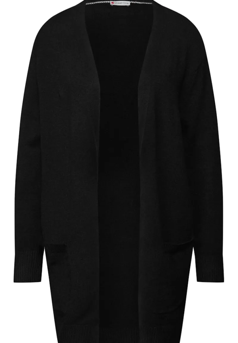 Street One Pullover & Sweatshirts*Offener Cosy Cardigan Black