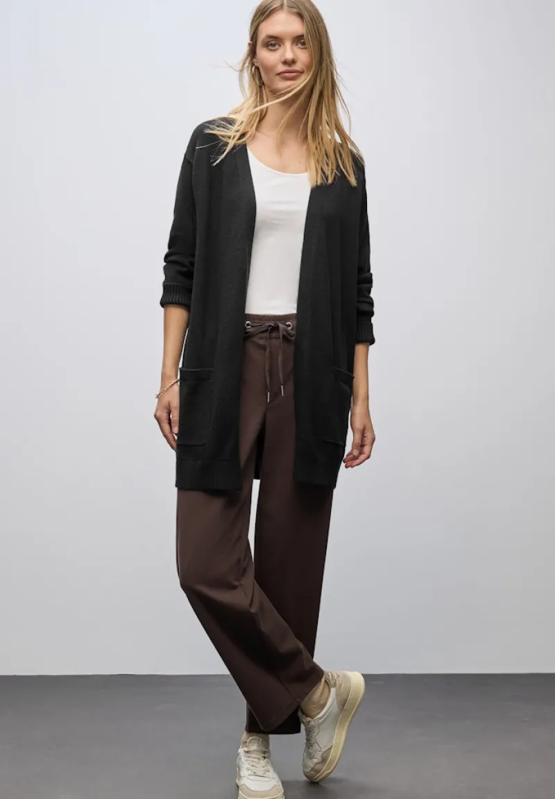 Street One Pullover & Sweatshirts*Offener Cosy Cardigan Black