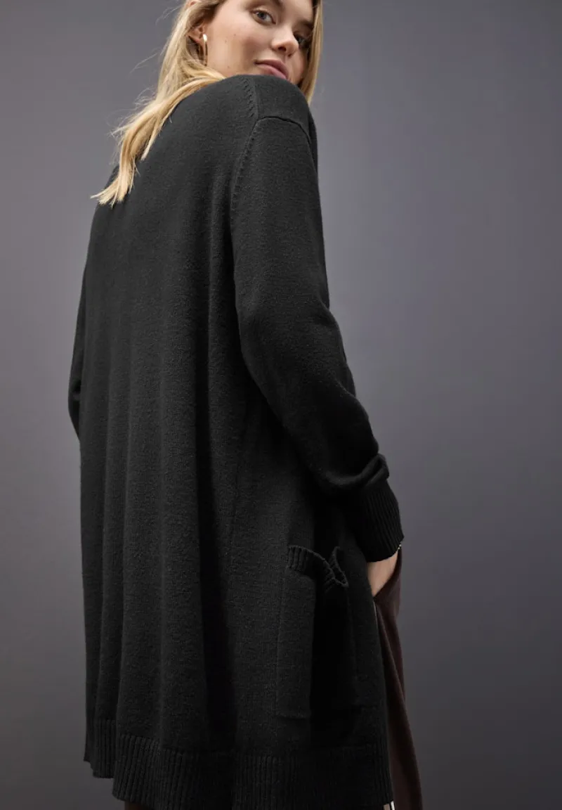 Street One Pullover & Sweatshirts*Offener Cosy Cardigan Black