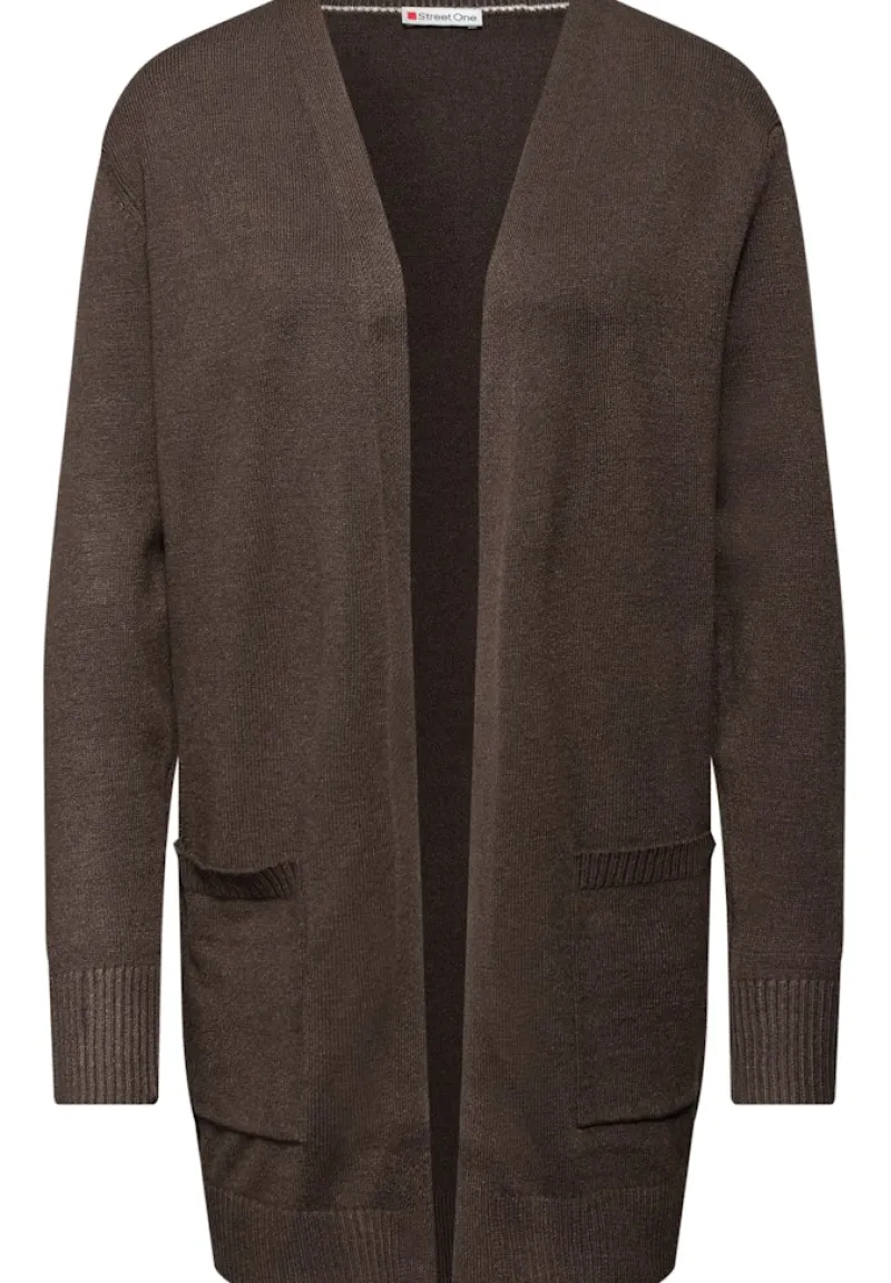 Street One Pullover & Sweatshirts*Offener Cosy Cardigan dark nomad brown mel.